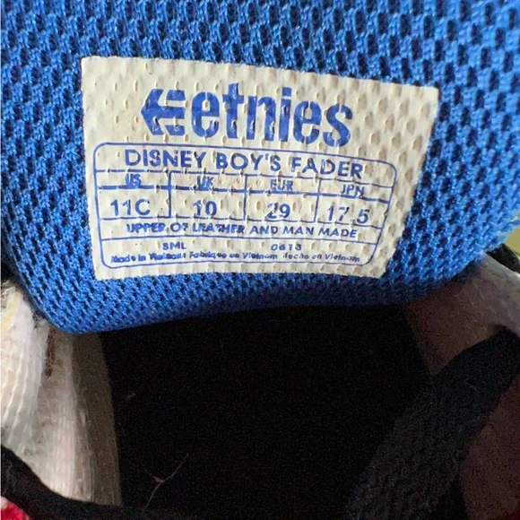 Etnies Disney Boy’s Fader Shoes Size 11C White Red Blue Black Phineas & Ferb - Picture 5 of 5